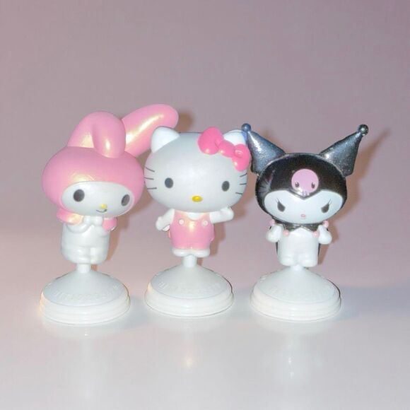 Hello Kitty Chibi Kuromi My Melody Chococat Tuxedo Sam Pom Pom Figures A32 - Picture 4 of 5